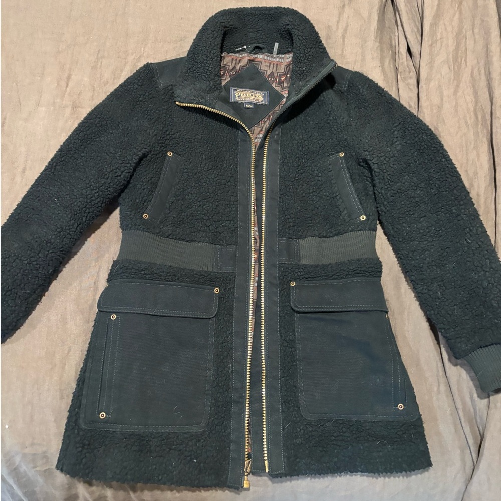 Pendleton Forest Green Sherpa Jacket - image 1